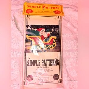 Simple Patterns Santa Waving From Sleigh Yard Art Pattern